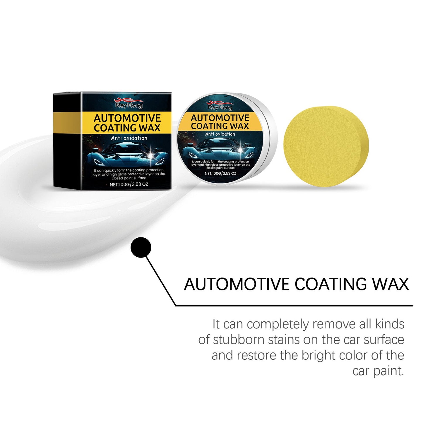 Automotive Scratch Coating Paste, Car Paint Polishing Maintenance Antifouling Repair Paint Decontamination Wax - Korvel