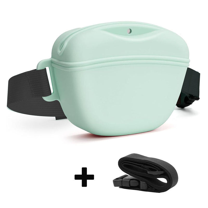 Silicone Dog Training Waist Bag Outdoor Portable Crossbody Pet Snack Pouch - Korvel