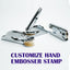 Handheld pliers with engraved steel stamp pattern logo embossed steel stamp embossing seal carving DIY - Korvel