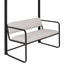 Twin Size Metal Loft Bed with Bench and Storage Staircase  Black - Korvel