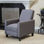 Smoke Fabric Push Back Chair for Elegant Home Décor - Korvel