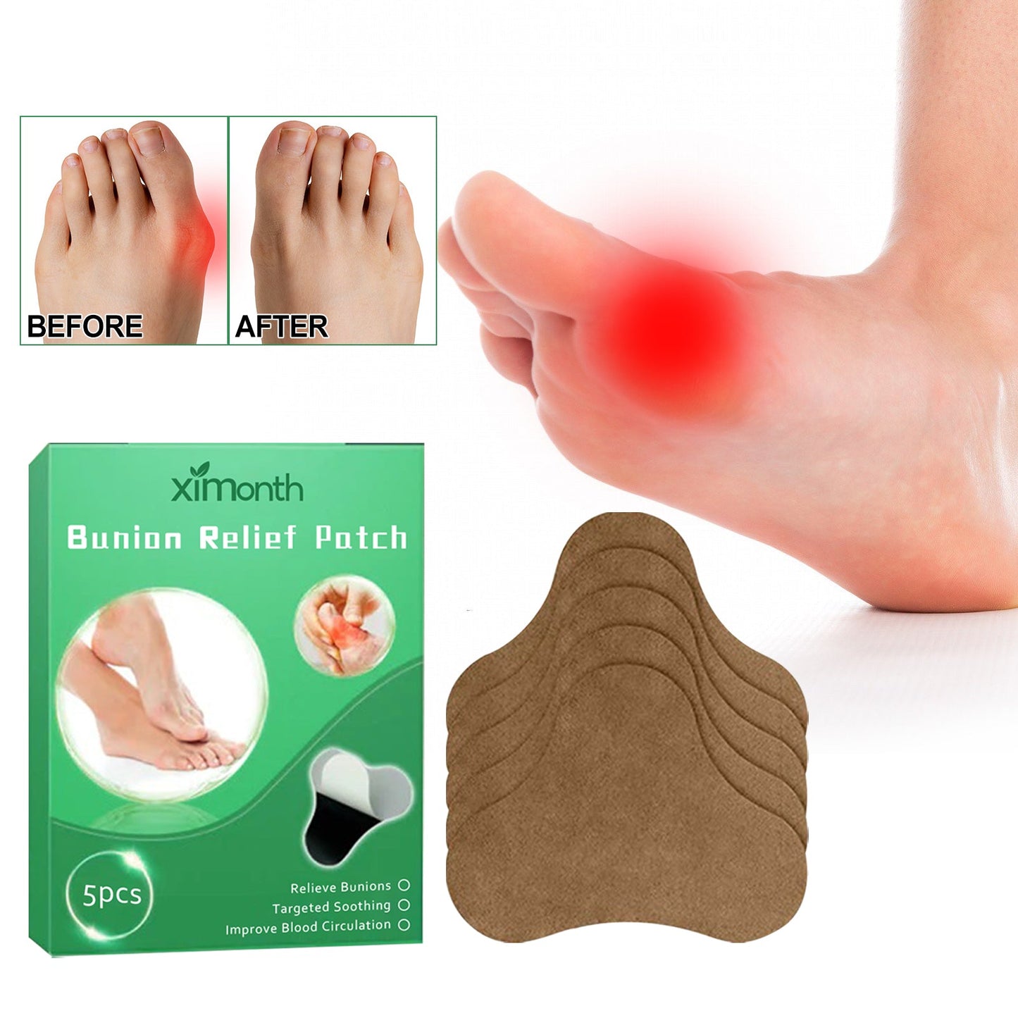 Bunion Relief Patch Corrects Thumb And Foot Joint Valgus And Relieves Swelling And Pain Foot Care Patch - Korvel