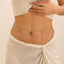 Elegant Zircon Navel Nail Body Chain with Imitation Pearls