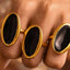 Anillo Abierto Elíptico en Acero Inoxidable - Lujo Francés Ligero