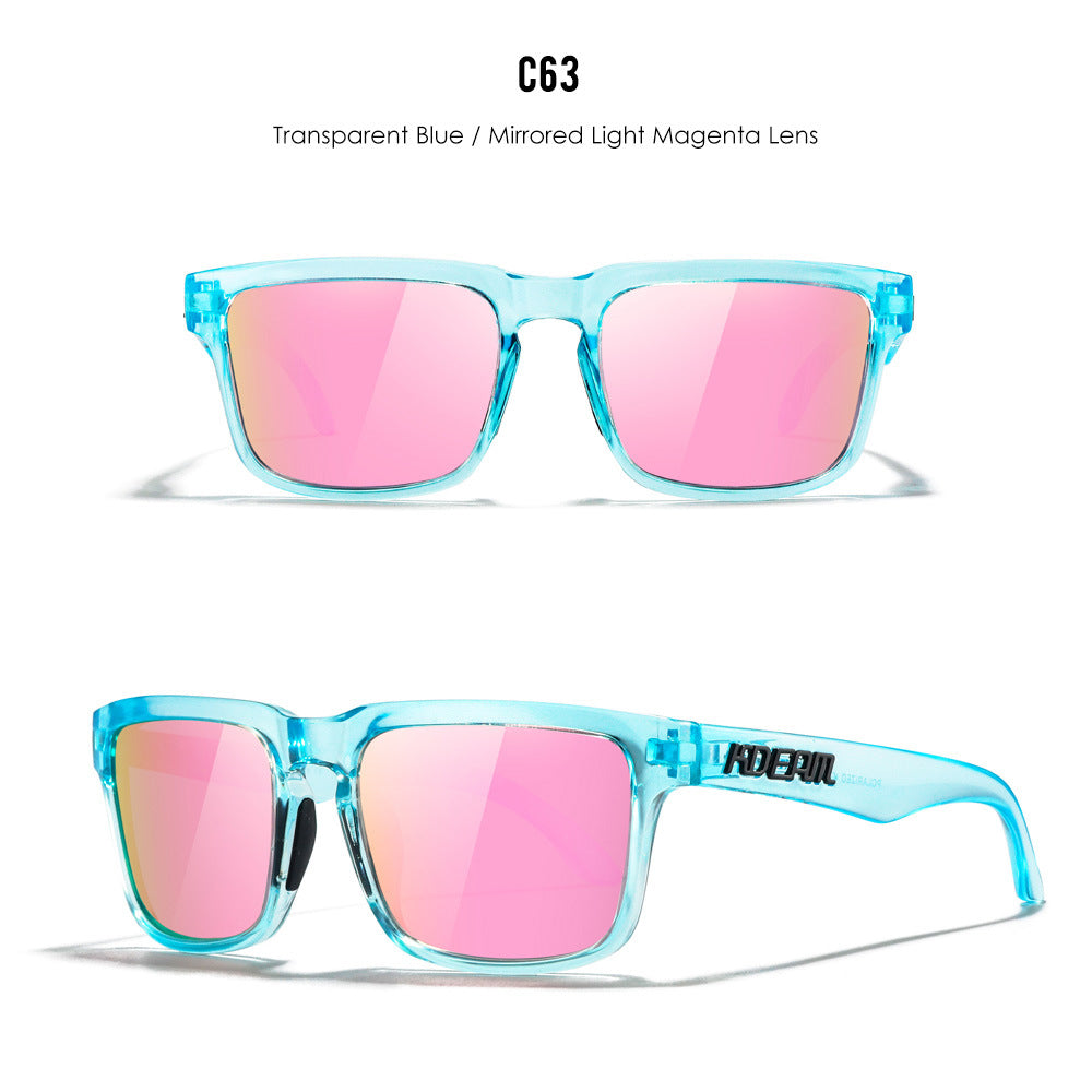 Classic polarized sunglasses for men and women ultra light driving glasses colorful real film sunglasses - Korvel