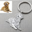 Family commemorative pet dog hang tag photo keychain couple photo titanium steel DIY necklace pendant customized - Korvel