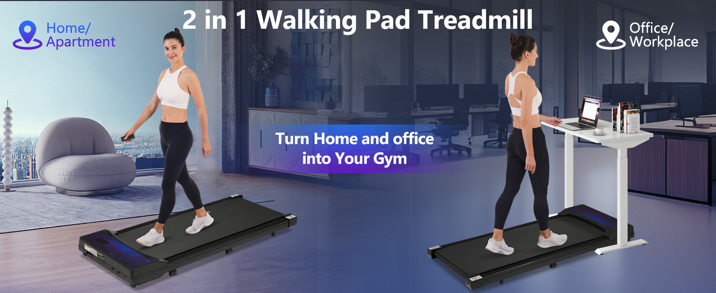 8.10 Under Desk Treadmill - 2.5HP, 300LBS Capacity