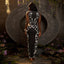 Summer Printed Leopard Pattern Hollow-out Sleeveless Waist-cinched Sexy Dress - Korvel