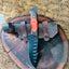 Precision Hunting Skinning Knife – 10" J2 Steel Blade with Artisan Wangi/Resin Handle & Leather Sheath - Korvel