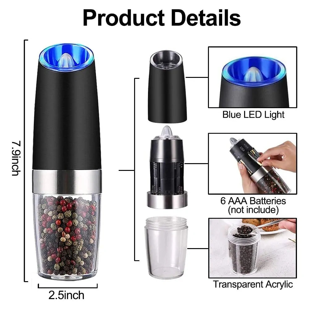 MLIA Electric Pepper and Salt Grinder Set
