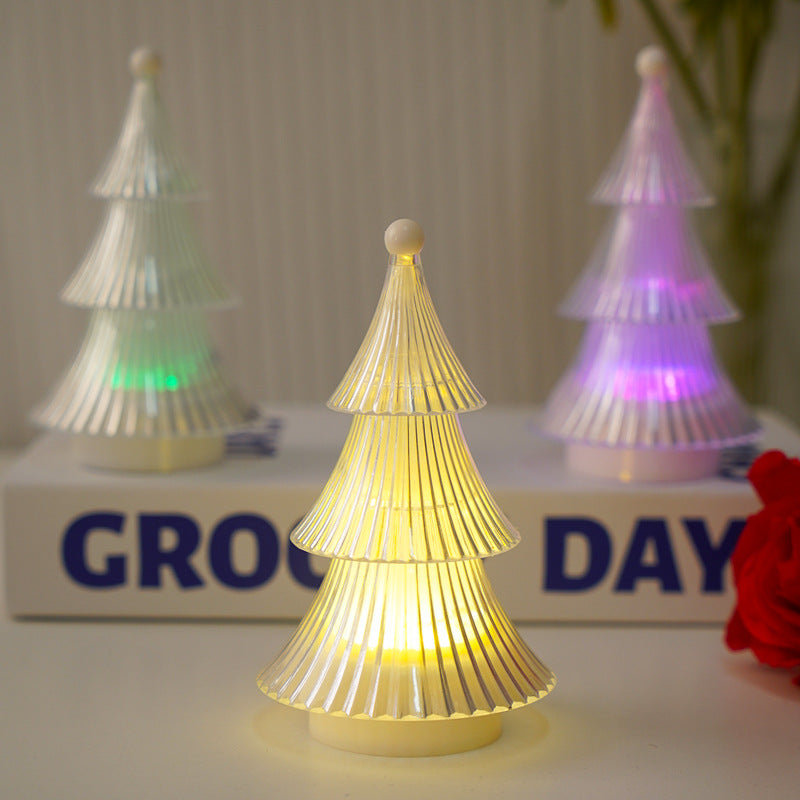 Christmas Decoration Crystal Christmas Tree Candle Light Desktop Ornament Atmosphere Small Night Light Ins Decorative Atmosphere Light - Korvel