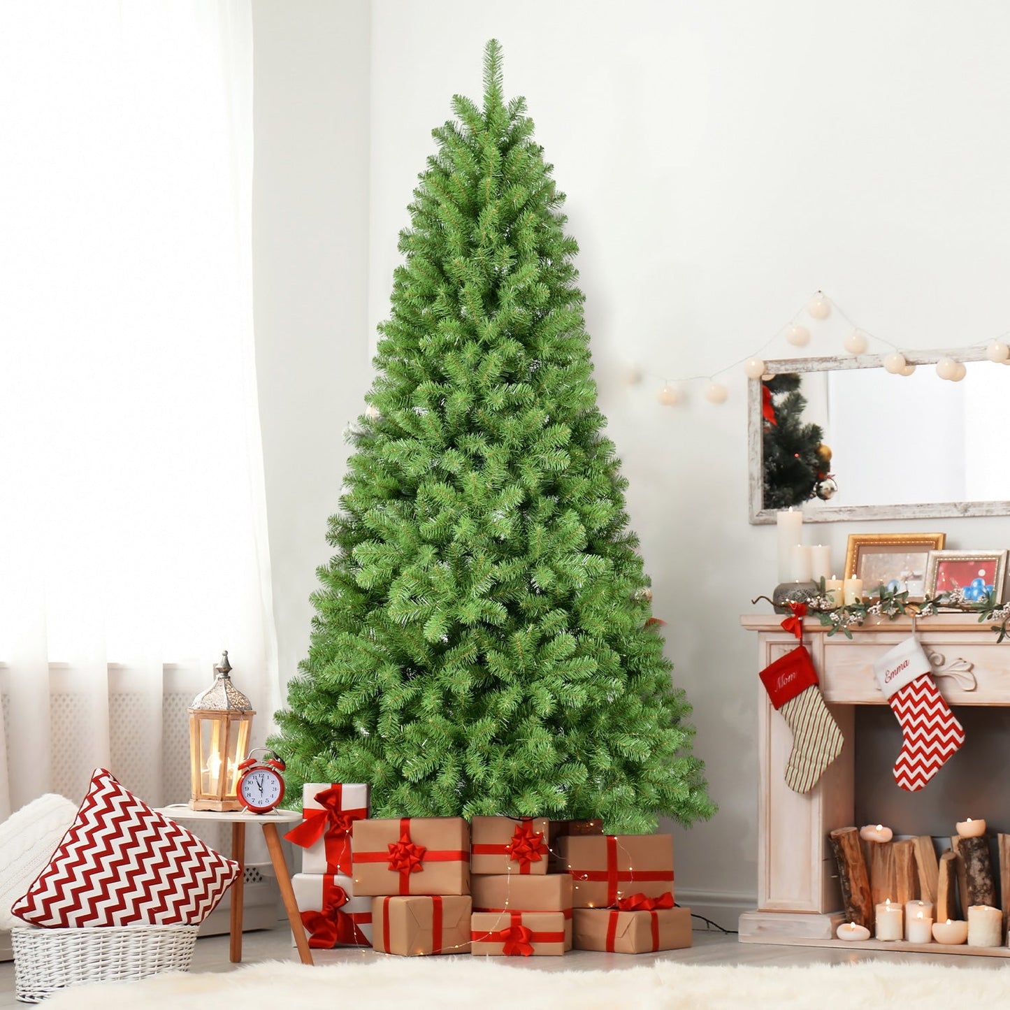 Arbre de Noël en fil mémoire vert PVC de 5 pieds