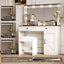 Elegant Makeup Vanity Desk in White