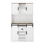 Gabinete de Bar de Estilo Campestre con Puerta Corrediza - Blanco