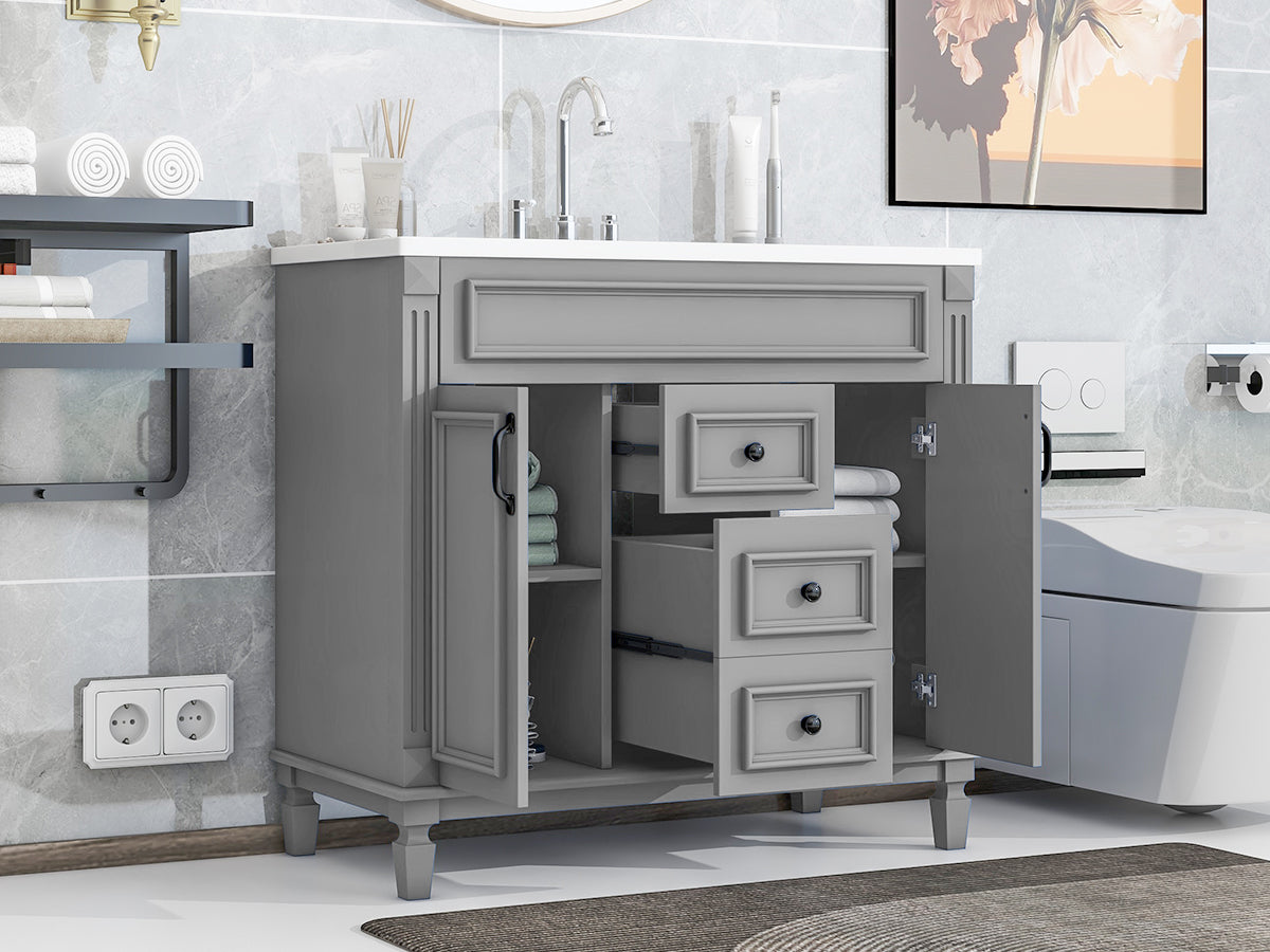 36'' Modern Bathroom Vanity with Soft Closing Doors