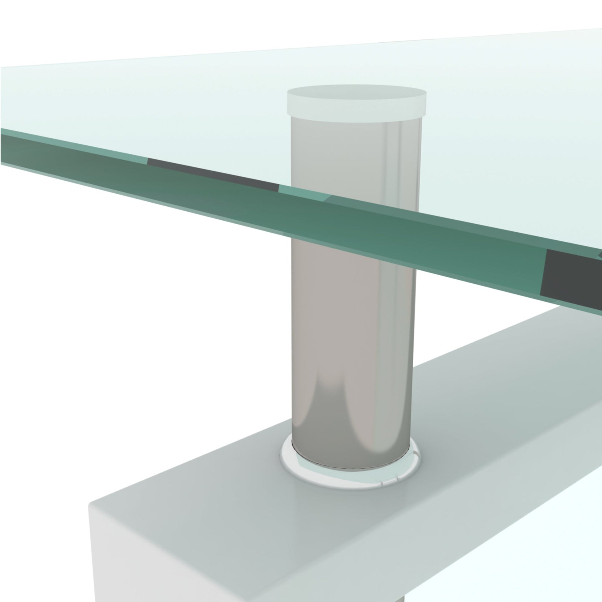 White Coffee Table Clear Coffee Table Modern Side Center Tables for Living Room Living Room Furniture - Korvel