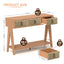 Medieval modern console table with entrance storage space, multifunctional entrance table with 3 drawers, open storage rack - Korvel