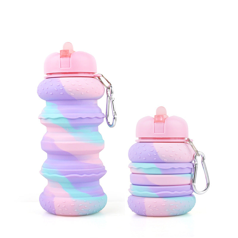 Children's Hamburger Silicone Water Cup - Portable & Leak-Proof
