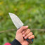 10" Artisan Damascus Steel Gutting Knife with Rosewood or Resin Handle & Leather Sheath - Korvel