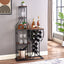 11 bottle wine baking rack, 5-layer independent wine rack with hanging wine glass rack and storage rack - Korvel