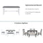 TOPMAX 6-Piece Wood Dining Table Set - Farmhouse Style