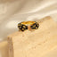 Black Panther Diamond Set Enamel Glazed Open Ring