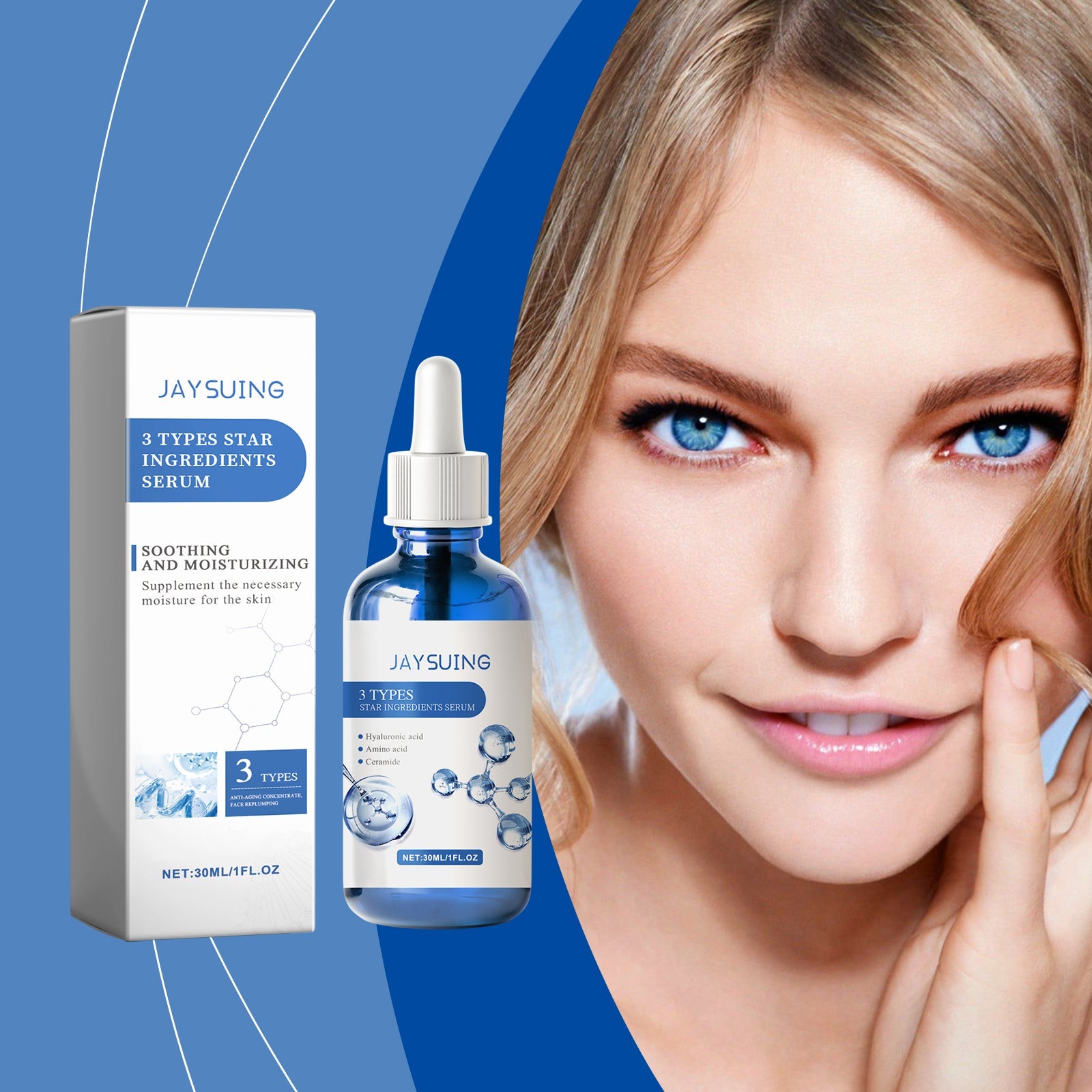 3 In 1 Soothing And Hydrating Serum Hydrates And Moisturizes Skin Hydrating, Refreshing And Long-Lasting Serum - Korvel