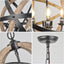 Farmhouse Chandelier Light Fixtures 4-Light Dining Room Light Fixtures Height Adjustable Rustic Wood Light - Korvel