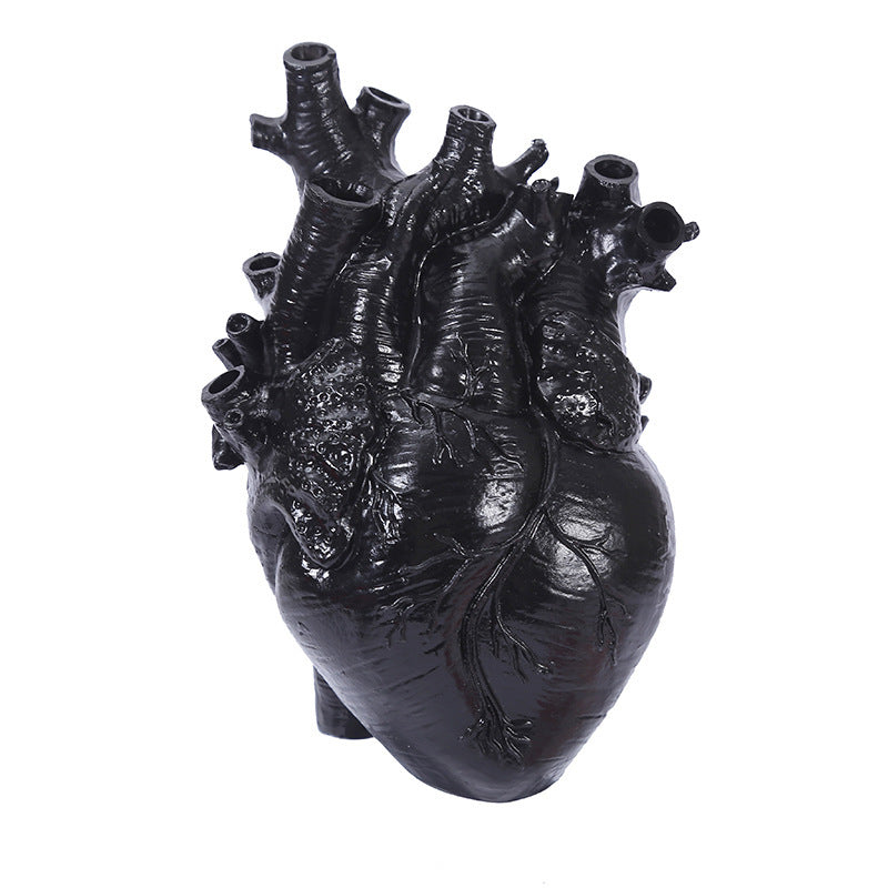 Heart-Shaped Resin Flower Vase for Elegant Home Decor