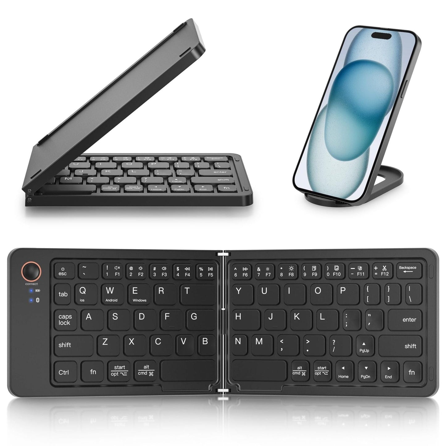 Ultra Slim Folding Portable Bluetooth Keyboard