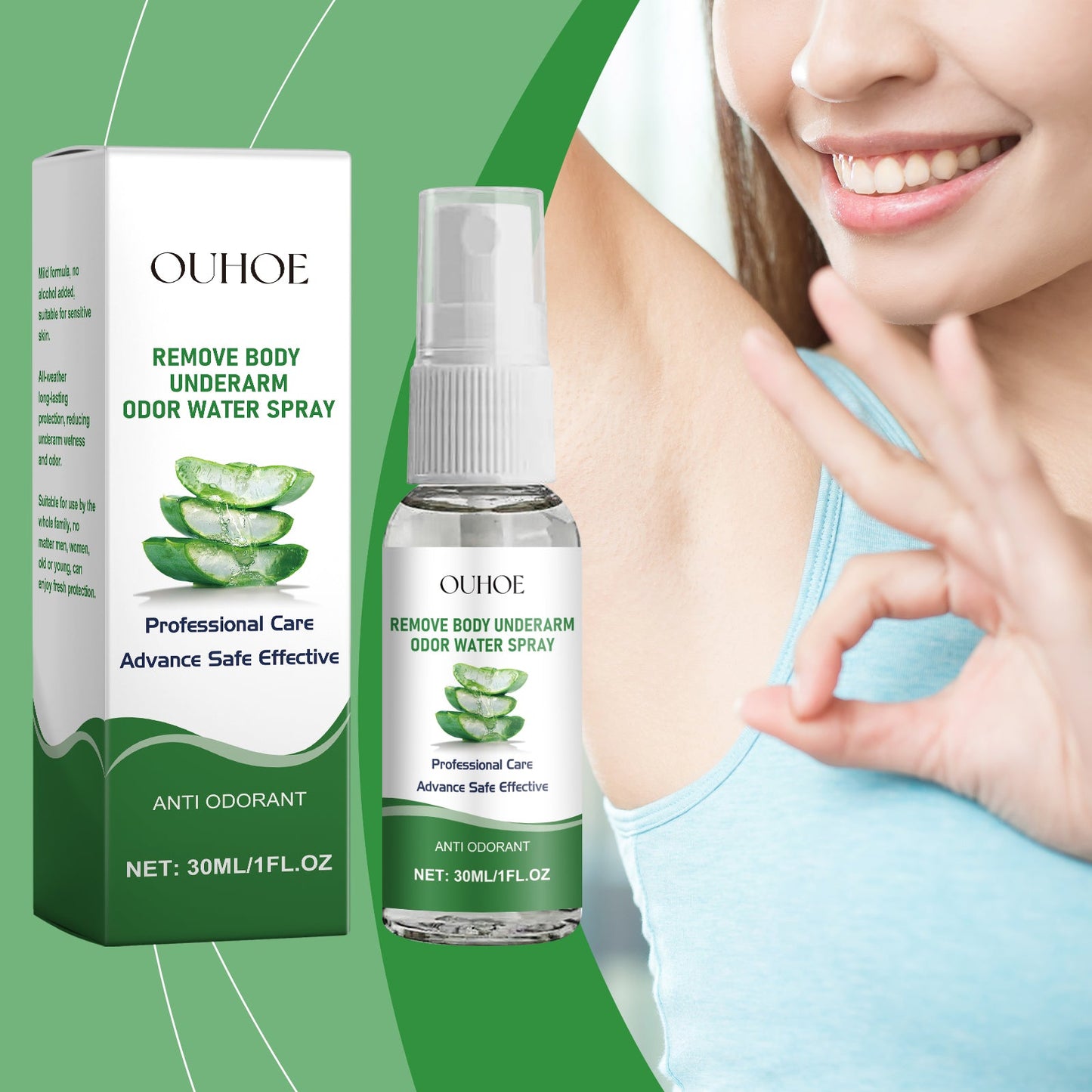 Aloe Vera Underarm Spray Refreshing Spray Hydrates, Leaves Fragrance, Nourishes And Refreshes Underarms - Korvel