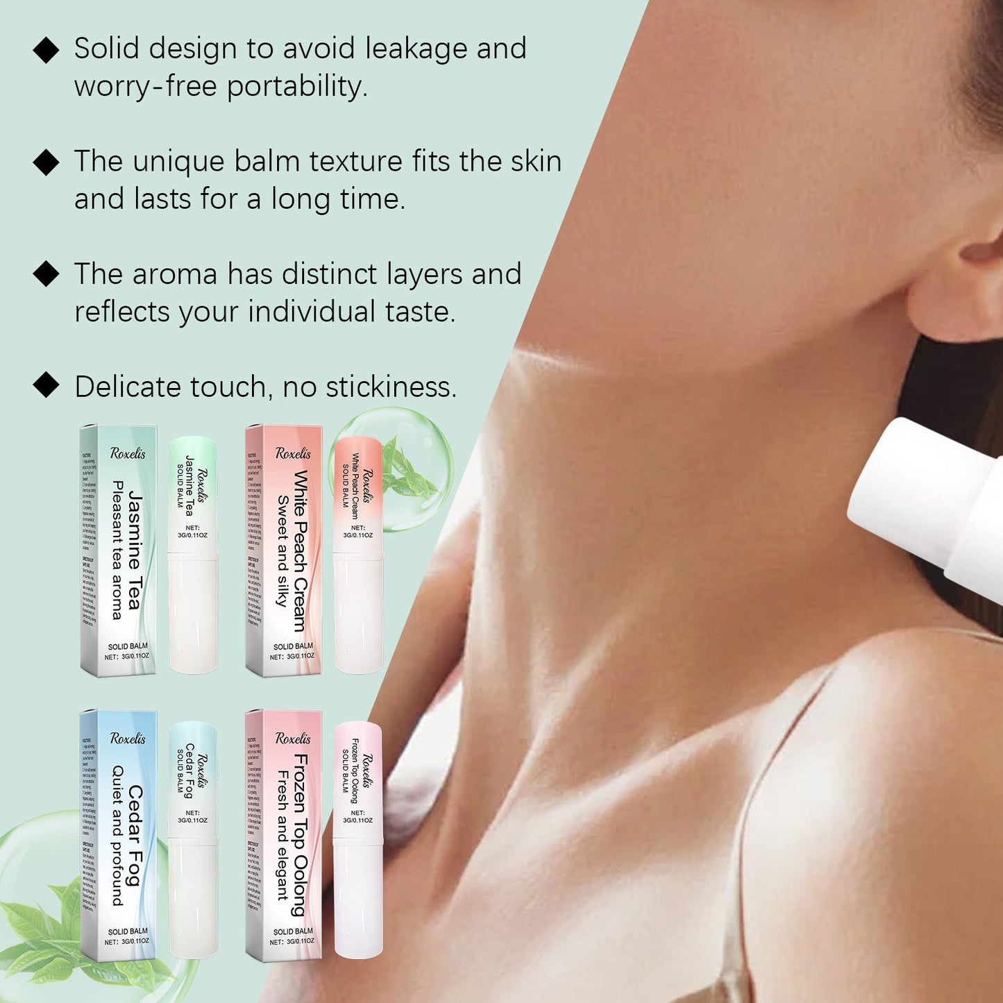 Clear Fragrance Type Solid Balm Fresh Charm Light Elegant Charm Keep Fragrance Fresh Non-Sticky Solid Balm - Korvel