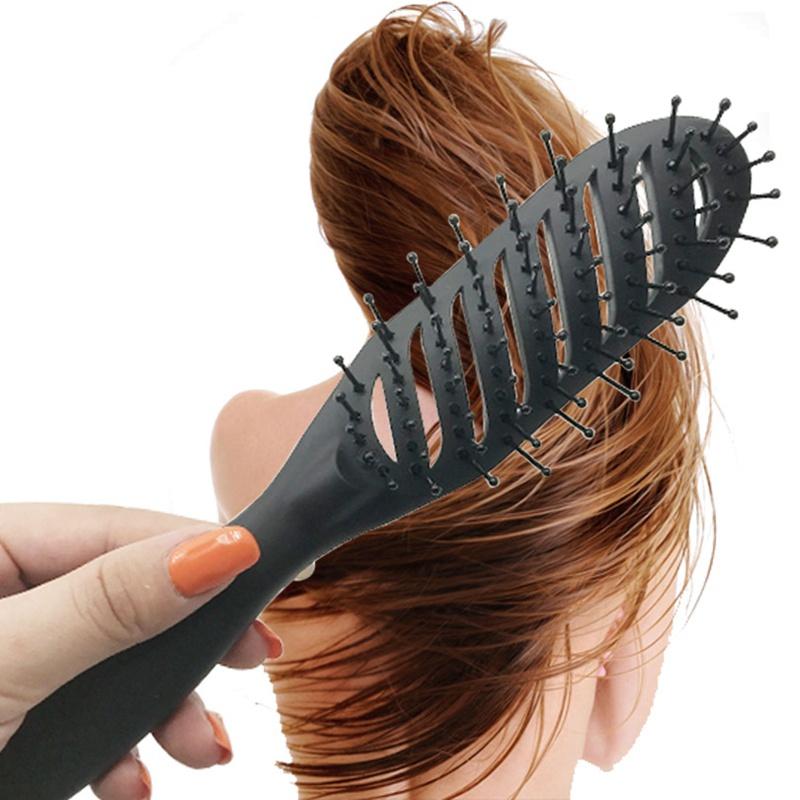 1piece Hair Brush Hair Scalp Massage Comb Handle Tangle Detangling Comb Hairdressing Styling Tools - Korvel