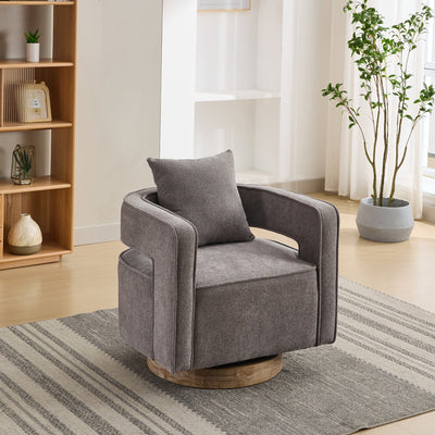 Fauteuil pivotant accent de 29,1"L - Confort moderne en charbon