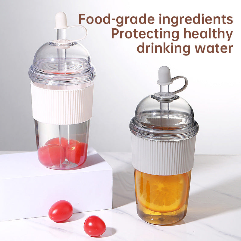 Gobelet à paille Ins-Style de 630ML avec couvercle – Parfait pour toute boisson