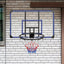 Wall mounted basketball basket, 45 x 29 inch shatterproof back, foldable basketball basket, all-weather mesh fabric - Korvel