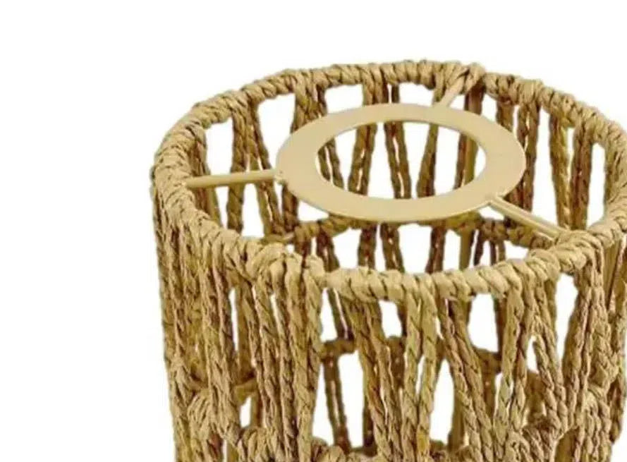 Paper rope lampshade hand woven bamboo lampshade Bohemian style lampshade ﻿ - Korvel