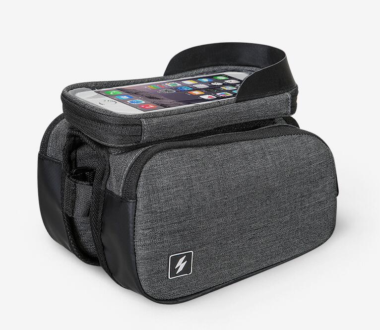 Sahoo 122007 Touch Screen Bike 6.5in Cell Mobile Phone Bag Front Frame Top Tube Cycling Pouch - Korvel