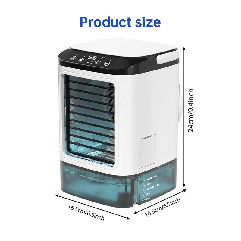 3-speed Portable Mini Air Cooler (900ML Tank) - Fan & Humidifier. For bedroom/office. - Korvel