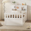 Cama plataforma tamaño twin Captain con almacenamiento en blanco
