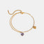 Stainless Steel Synthetic Crystal Heart Anklet Bracelet - Korvel