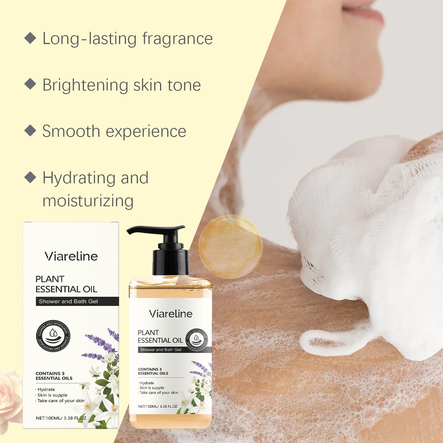 Long-Lasting Fragrance Shower Gel with Jasmine & Lavender