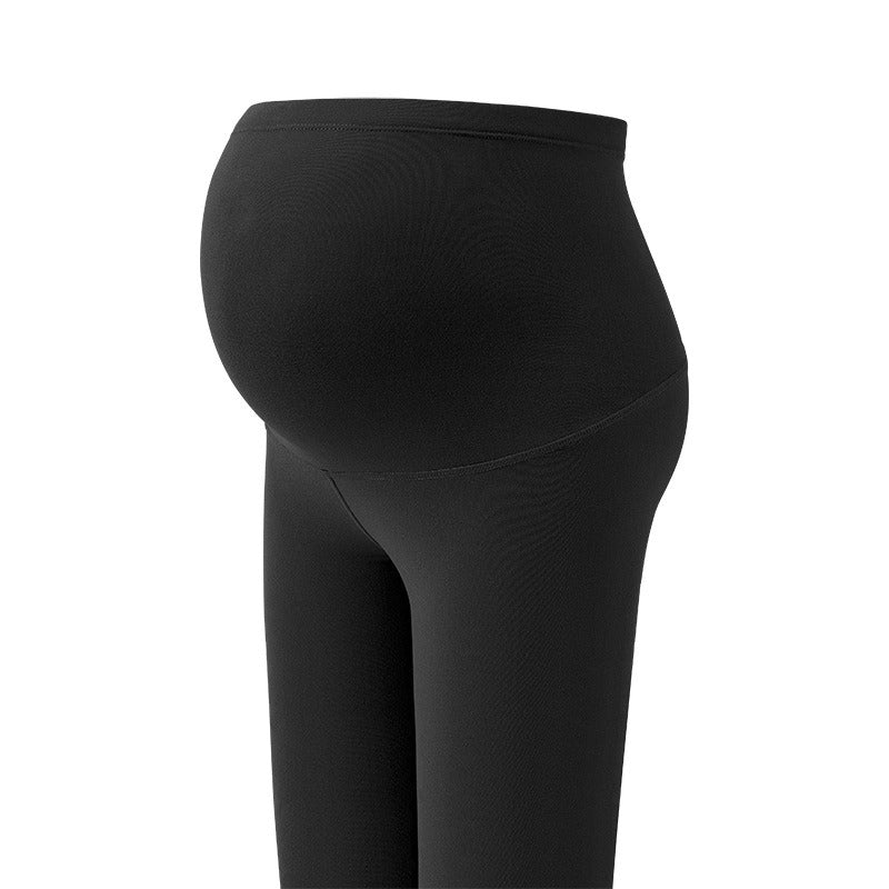 Pregnant Women's Shark Pants Do Not Drop Off Leggings Double Sided Brushed Large Size 100kg High Waist Hip Lifting Barbie Pants - Korvel