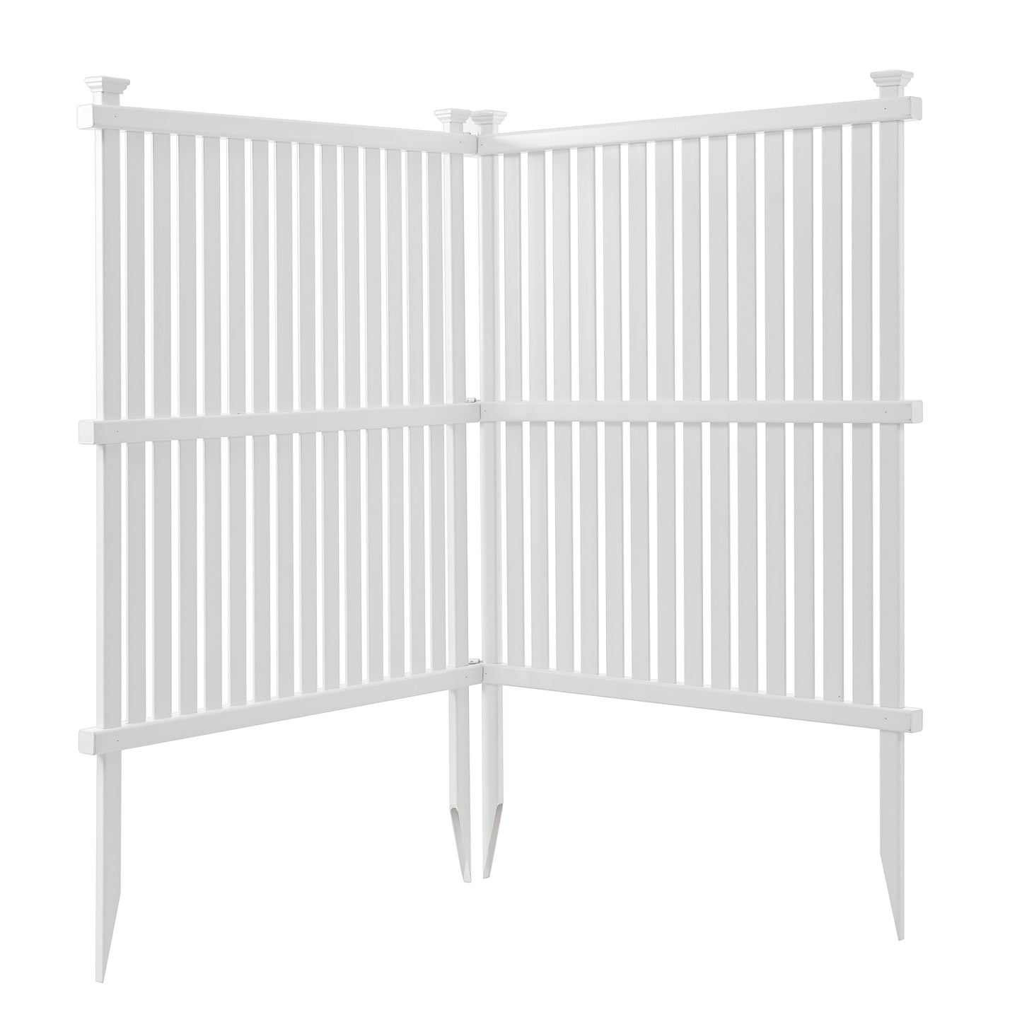 Privacy Screen Panels Kit Air Conditioner Trash Can Enclosure Vinyl white color - Korvel