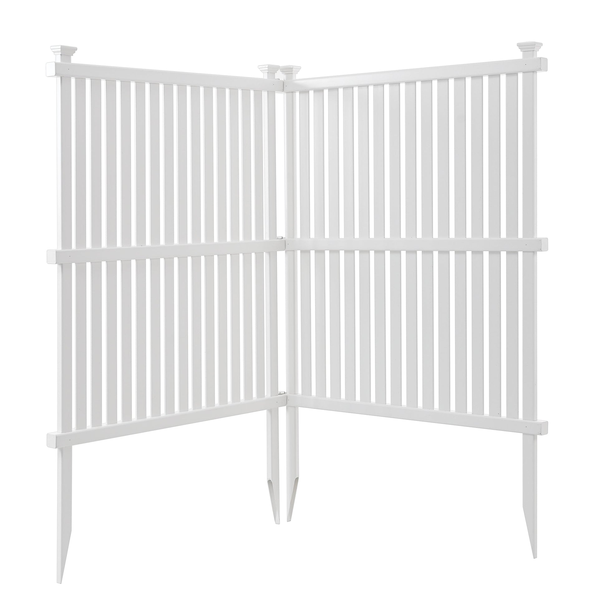 Privacy Screen Panels Kit Air Conditioner Trash Can Enclosure Vinyl white color - Korvel