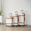 Hardshell Luggage Sets 3 Piece double spinner 8 wheels Suitcase with TSA Lock Lightweight 20''24''28'' White + ABS - Korvel