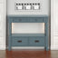 36'' Farmhouse Pine Wood Console Table Entry Sofa Table with 4 Drawers & 1 Storage Shelf ( Blue) - Korvel