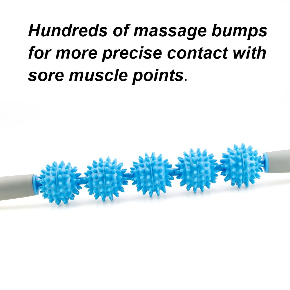 MMuscle Roller Massage Roller Stick with Point Spiky Ball Back Roller - Korvel