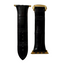 Bracelet Apple Watch en alligator noir mat