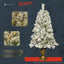 A set of 4 artificial Christmas trees, including flower garlands, flower garlands, and 2 entrance trees, with LED lights - Korvel